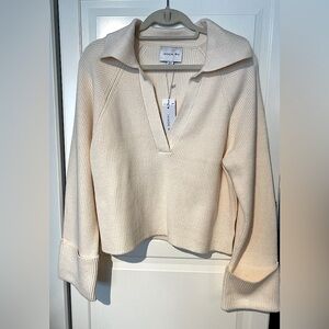 Jason Wu NWT Knit Ribbed Sweater Long Sleeve Ivory